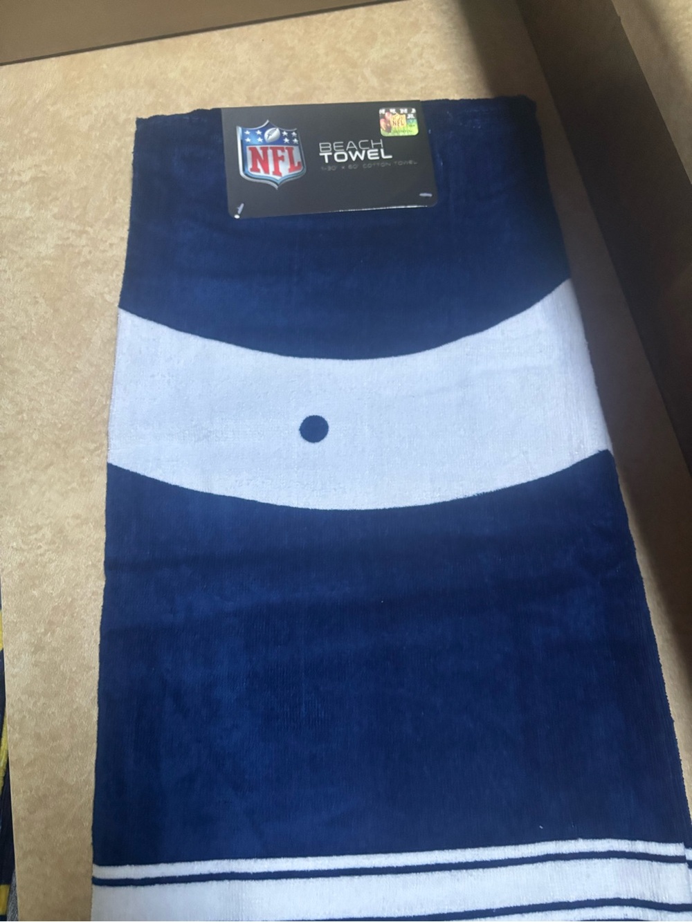 NFL Colts Navy and White Team Beach Towel - Picture 5 of 5